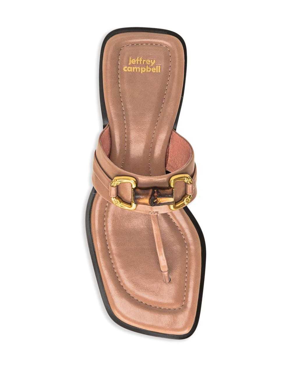 Jeffrey Campbell Monica Brown Leather Bamboo Gold Hardware Size 7.5